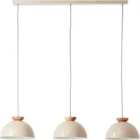 Brilliant Suspension , 3 lumières, modèle Nalam, couleur marron, indice de protection IP20, culot E14, variateur intégré. Convient pour lampes à abat-jour en forme de goutte