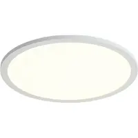 QAZQA Panneau LED intelligent blanc 40 cm avec LED Dim to Warm et télécommande - Knob