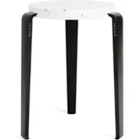 TIPTOE Lou Tabouret en plastique recyclé Venezia Graphite Black