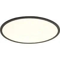 QAZQA Panneau LED intelligent noir 60 cm avec LED Dim to Warm et télécommande - Knob