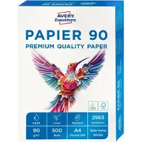 Avery-Zweckform Avery Format Papier A4 90 g/m² 500 Sheets papier jet d'encre A4 (210x297 mm) Mat Blanc