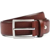 Suitable Ceinture Structure En Cuir Cognac