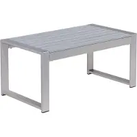 Beliani Table Basse Salerno Métal Gris Clair