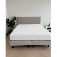 Kayori Drap-housse Emma en satin de coton - 160 x 200-210 cm - Épaisseur du matelas : 35 cm - Élastique sur tout le pourtour - Blanc