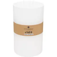 Atmosphera Bougie cylindrique rustique blanc H23