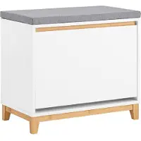 SoBuy Armoire à Chaussures avec Banc et Coussin