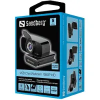 Sandberg 134-15, 2 MP, 1920 x 1080 pixels, Full HD, 30 images par seconde, 1080p, H.264, M-JPEG, YUV
