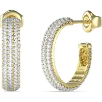GUESS Boucles d'oreilles 'Essenza' or / transparent
