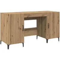 vidaXL Bureau , style artisanal, bois imitation chêne, panneaux de particules, 140 x 50 x 75 cm