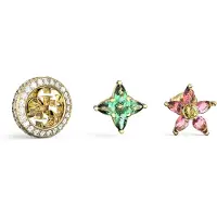 GUESS Charming Secret Garden Ohrring-Set (3 Ohrringe) JUBE06038JWYGMCT/U