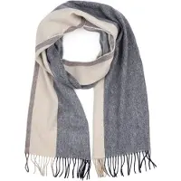 Profuomo Écharpe Laine Rayé Multicoloré Beige Bleu Marron