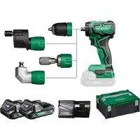 HiKOKI Perceuse visseuse - 55Nm 18V 2,0Ah - (BSL1820M) - 4 mandrins rapides - HitCase II