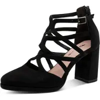 Tamaris Escarpins pour femmes, tige haute avec fermeture à glissière 1-22446-46, taille : 36 EU, couleur : noir