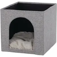 Trixie - Panier pour chat - Igloo Ella - Gris - 37X33X33 cm