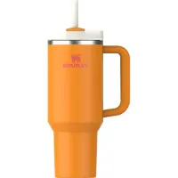 Fatmax Quencher H2.O FlowState Tumbler gobelet en acier inoxydable avec paille grand format Goldenrod Coral 1180 ml