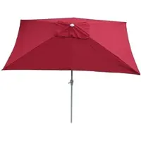 Mendler Parasol En Aluminium N23, 2x3m, Rectangulaire, Inclinable, Inoxydable Bordeaux