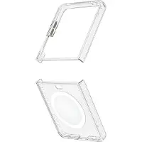 Samsung Coque magnétique renforcée avec paillettes Duo Transparent pour Galaxy Z Flip 7
