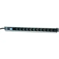 Techly I-CASE STRIP-12SH power distribution unit (PDU) 12 AC outlet(s) Black, Silver