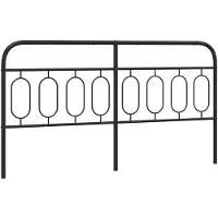 vidaXL Tête de lit de rechange en métal noir 160 cm
