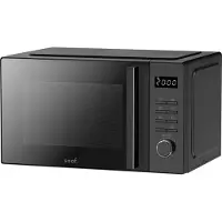 Saaf Micro-ondes combiné - 25L - Micro-ondes combiné à poser - Fonction gril et air chaud - 10 programmes de cuisson - Minuteur numérique et sécurité enfant - 900W - Noir -