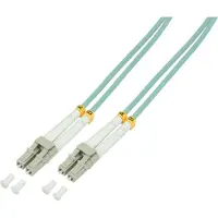 Logilink - Câble de raccordement - LC multi-mode (M) - LC multi-mode (M) - 10 m - fibre optique - 50/125 microns - OM3 - sans halogène - aigue-marine (FP3LC10)