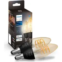 Philips Hue Ampoule à Filament White Ambiance Ampoule Bougie E14 Lot de 2