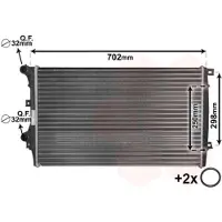 VAN WEZEL Radiateur moteur avec accessoires (58012206) pour SKODA Superb II VW Caddy IV