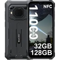 Blackview BV6200 Plus Téléphone portable Incassable 6.56" 24Go+256Go Smartphone Android 14 11000mAh(18W) NFC - Noir