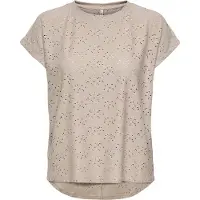 ONLY T-shirt 'ONLSMILLA' greige