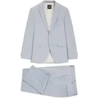 BOSS Costume deux pièces Regular Fit en bouclé stretch