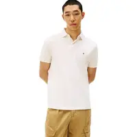Tommy Hilfiger Polo Crème 2 boutons coupe normale uni