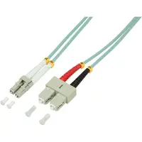 Logilink Professional FP3LS10 Câble patch fibre optique , LC-Duplex - SC-Duplex, OM3, 10,0 m