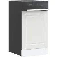 vidaXL Panneau de cache pour lave-vaisselle Porto, blanc, 45 x 1,5 x 57 cm, aggloméré