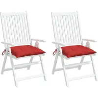 vidaXL Coussins de palette lot de 2 rouge 50x50x7 cm tissu oxford