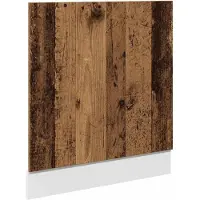 vidaXL Cache de lave-vaisselle imitation vieux bois 60x1,5x67 cm Matériau dérivé du bois