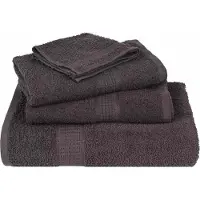 vidaXL Essuie-mains 4 pcs anthracite 50x100 cm 360 g/m² 100% coton