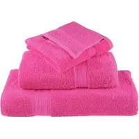 vidaXL Serviettes de qualité supérieure SOLUND 4 pcs rose 600 g/m²