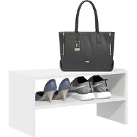 vidaXL Étagère à chaussures empilable blanc 60x30x30,5 cm