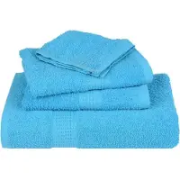 vidaXL Serviettes de sauna 4pcs turquoise 80x200cm 360 g/m² 100% coton
