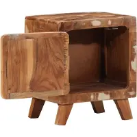 vidaXL Table de chevet 40x32x46 cm bois massif de récupération
