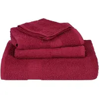 vidaXL Serviettes de toilette 2 pièces FROGN Bordeaux 30 x 30 cm 100 % coton