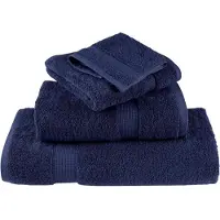 vidaXL Serviettes de qualité supérieure SOLUND 2 pcs bleu marine