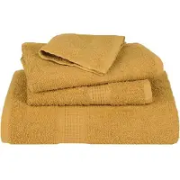 vidaXL Serviettes d'invité 2 pcs doré 30x50 cm 360 g/m² 100% coton