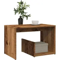 vidaXL Table d'appoint vieux bois 59x36x38 cm bois d'ingénierie