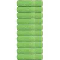 vidaXL Essuie-mains 10 pcs vert pomme 50x100 cm 360 g/m² 100% coton