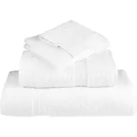 vidaXL Serviettes de toilette premium SOLUND 2 pièces Blanc 30 x 30 cm 600 g/m²