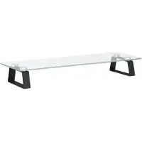 vidaXL Support d'écran noir 60x20x8 cm verre trempé et métal