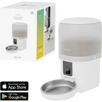 Hombli Hbpf-0109 Gamelle Et Abreuvoir Pour Chiens Et Chats Blanc Universel Distributeur Automatique Pour Animaux De Compagnie
