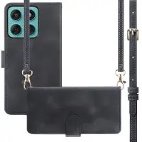 IMoshion Etui de télephone portefeuille avec cordon pour Motorola Moto G57 Power - Noir