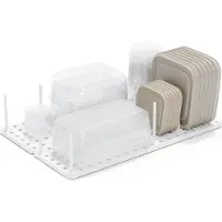 Markenlos Lot de 2 rangements pour tiroirs de cuisine, blanc, taille unique